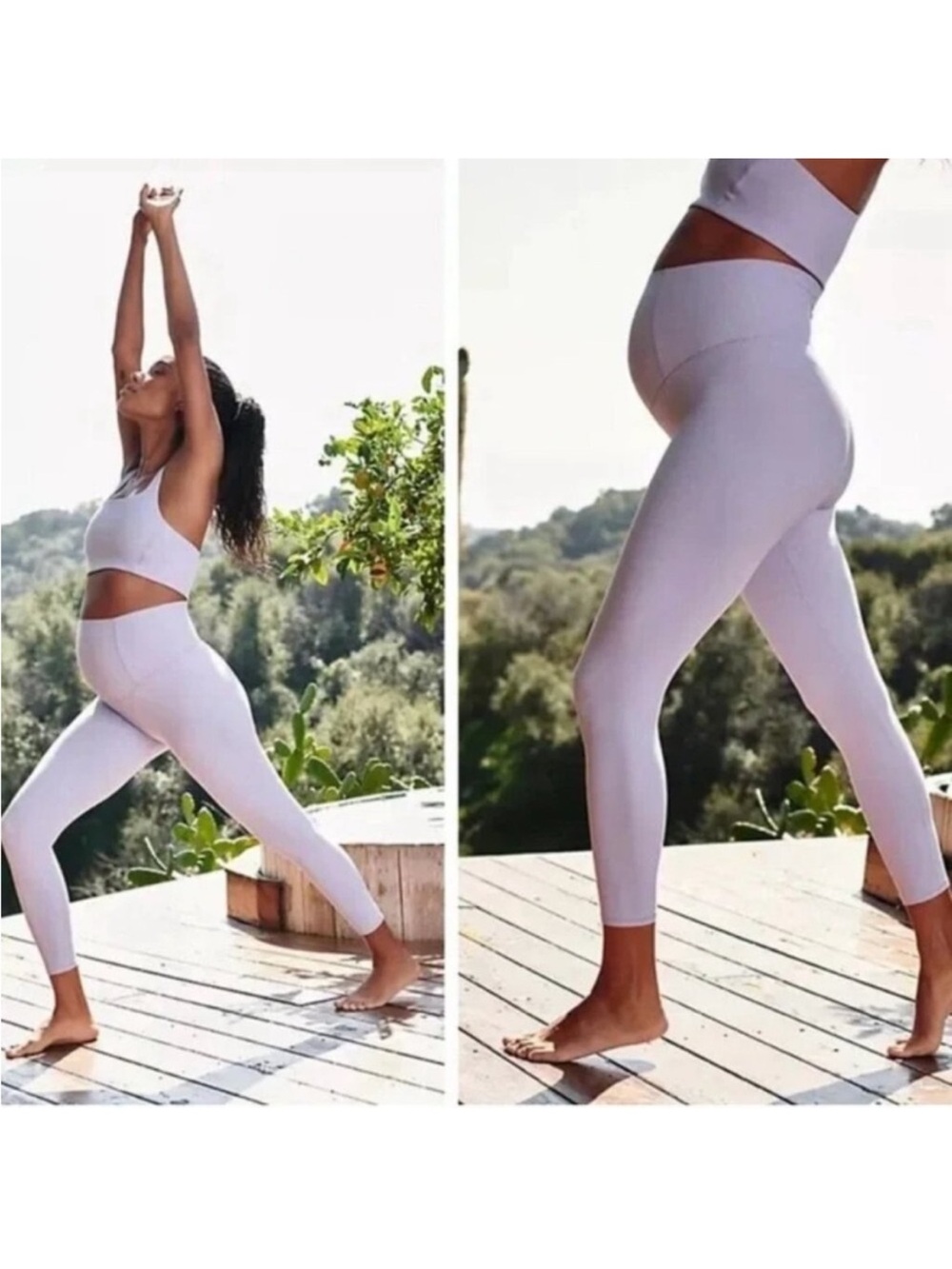 Free People Maternity Seamless Leggings in Light Lavender